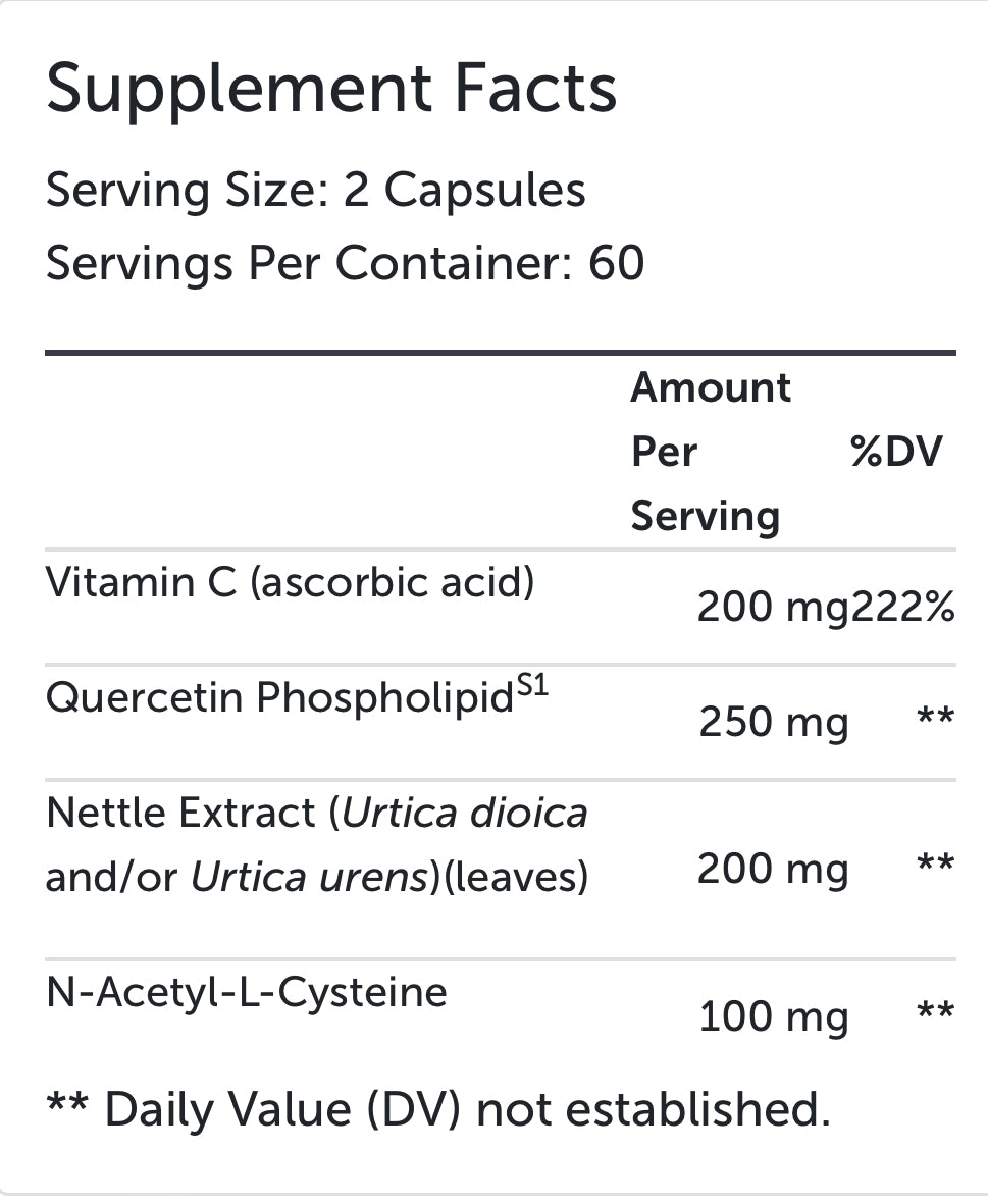 Quercetin Pure | Respiratory Support Supplement | CW Nutrition Facts