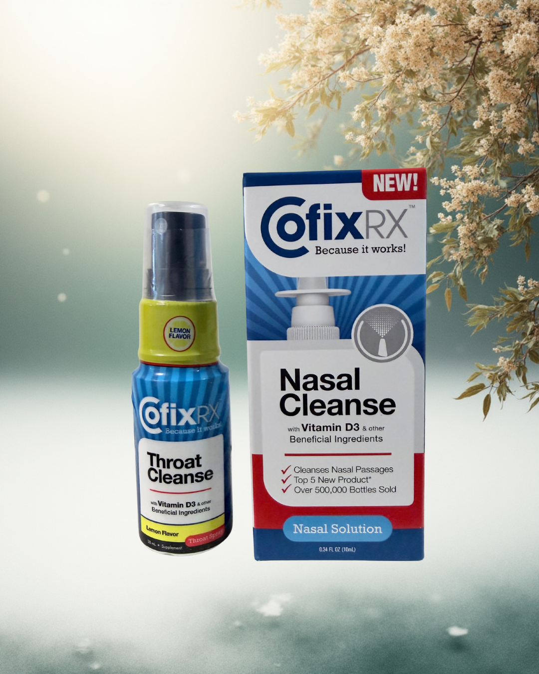Cofix RX intranasal and throat cleanse combo pack